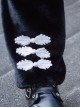 Chinese Style Plush Autumn Winter Warm Metal Rivet Pin Embroidery Dragon Sweet Cool Girl Punk Lolita Leg Covers