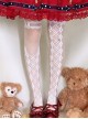 Sweetheart Series Solid Color Asymmetrical Lace Ribbon Print Summer Classic Lolita Pantyhose
