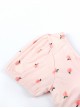 Sweet Pink Honey Peach Soft Sister V-Neck Short-Sleeved One-Piece Swimsuit