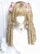 Fairy Tale Town Series Golden Retro Roman Roll Tiger's Mouth Clip Double Ponytail Sweet Lolita Wig