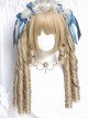 Fairy Tale Town Series Golden Retro Roman Roll Tiger's Mouth Clip Double Ponytail Sweet Lolita Wig