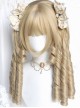 Fairy Tale Town Series Golden Retro Roman Roll Tiger's Mouth Clip Double Ponytail Sweet Lolita Wig