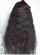 Vintage Black Middle Parted Bangs Wool Roll Elegant Long Curly Hair Classic Lolita Wig