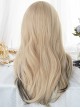 Fashion Natural Golden Mixed Color Black Hanging Ear Dyed Long Curly Hair Classic Lolita Wig
