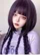 Purple Jellyfish Head Long Straight Hair Daily Cool Girl Classic Lolita Wig