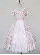 Rabbit And Love Poem Series Classical Sweet Daily Rabbit Floral Print Lace Grace Classic Lolita Sleeveless Dress