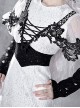 Winter Carol Series Jacquard Fabric Snowflake Printing Black Plush Decoration Transparent Fishtail Skirt Hem Gothic Lolita Long-Sleeved Dress