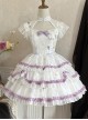 Glass Heart Series Stand Collar Hollow Print Cute Girly Lace-Up Sweet Lolita Sleeveless Dress