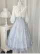 Iris Print Spring Daily Elegant Lantern Sleeve Mid-Sleeve Classic Lolita Dress