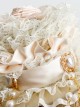 Vintage Lace Bead Chain Cross Decorated Rose Classic Lolita Small Top Hat