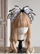 Rotating Tiger Tiger Black-White Series Super Large Black-White Simple Bowknot Classic Lolita Headband