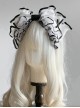 Rotating Tiger Tiger Black-White Series Super Large Black-White Simple Bowknot Classic Lolita Headband