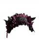 Dark Lace Ruffle Devil Horns Bat Wings Halloween Gothic Lolita Headband