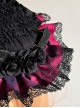 Gothic Lolita Black Lace Vintage Flower Decoration Small Top Hat