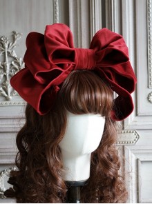 Simple Multicolor Velvet Oversized Bowknot Sweet Lolita Headband