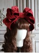 Simple Multicolor Velvet Oversized Bowknot Sweet Lolita Headband