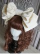 Simple Multicolor Velvet Oversized Bowknot Sweet Lolita Headband