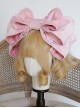 Simple Multicolor Velvet Oversized Bowknot Sweet Lolita Headband