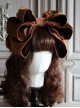 Simple Multicolor Velvet Oversized Bowknot Sweet Lolita Headband