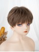 Teenager Natural Brown COS Unisex Short Hair Wig