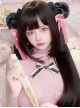 Brown Natural Air Bangs Jellyfish Head Cute Long Straight Hair Classic Lolita Wig