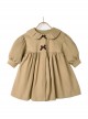 British College Style Spring Khaki Doll Collar Casual Windbreaker School Lolita Kids Long-Sleeved Coat