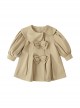 Asymmetric Lapel Bowknot Decoration Simple Casual Windbreaker School Lolita Kids Long-Sleeved Coat