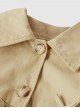 Pure Cotton Lapel Ruffled Stitching Lantern Sleeve Retro Gradient Button School Lolita Kids Long-Sleeved Coat