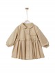 British Style Fashion Lapel Windproof Warm Sweet Bowknot Decoration Windbreaker School Lolita Kids Long-Sleeved Coat