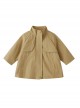 Khaki Simple Embroidery Loose All-Match Windproof Windbreaker School Lolita Kids Long-Sleeved Coat