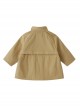 Khaki Simple Embroidery Loose All-Match Windproof Windbreaker School Lolita Kids Long-Sleeved Coat