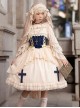 Eternal Life Song Series Spring Chiffon Lace Stitching Cross Halloween Classic Lolita Sleeveless Dress