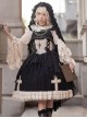 Eternal Life Song Series Spring Chiffon Lace Stitching Cross Halloween Classic Lolita Sleeveless Dress