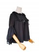 Spring Translucent Stitching Lace Trumpet Sleeve Lacing Chiffon Loose Classic Lolita Mid-Sleeve Shirt