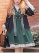 Kyoto Magic High School Series College Style Lapel Simple School Lolita Sleeveless Dress Set