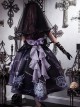 Retro Gothic Three-Dimensional Butterfly Bat Wing Decoration Hollow Bone Print Irregular Hem Halloween Gothic Lolita Sleeveless Dress