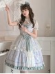 Spring Summer Elegant Lily Of The Valley Print Fresh Lace Bowknot Decoration Classic Lolita Sleeveless Dress Set