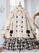 Checkerboard Grid Series Gothic Lolita Spring Plush Thermal Coat Print Sleeveless Dress Set