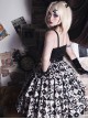 Checkerboard Grid Series Gothic Lolita Spring Plush Thermal Coat Print Sleeveless Dress Set