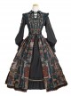 Tarot Series Retro Palace Style Elegant Cla System Gothic Lolita Tarot Printed Sleeveless Dress Embroidery Lantern Sleeve Long-Sleeved Shirt Suit