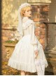 La Traviata Series French Elegant Solid Color Retro Lace Translucent Stand Collar Classic Lolita Long-Sleeved Dress