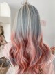 Fashion Fantasy Multicolour Mixed Color Air Bangs Long Curly Hair Sweet Lolita Wig