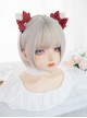 White Cute BOBO Head Fashion Short Straight Hair Sweet Lolita Wig