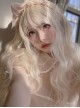 Golden Cute Qi Bangs Wool Curly Long Curly Hair Sweet Lolita Wig