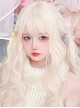 Golden Cute Qi Bangs Wool Curly Long Curly Hair Sweet Lolita Wig