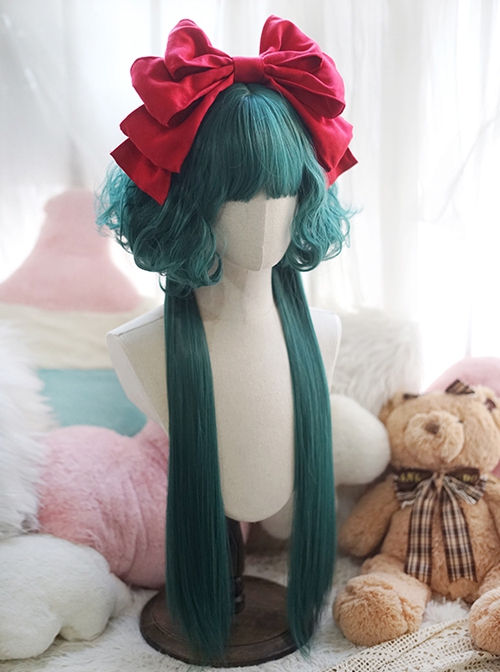 Sweet Lolita Multicolor Jellyfish Head Short Curly Hair Cute Air Bangs Wig