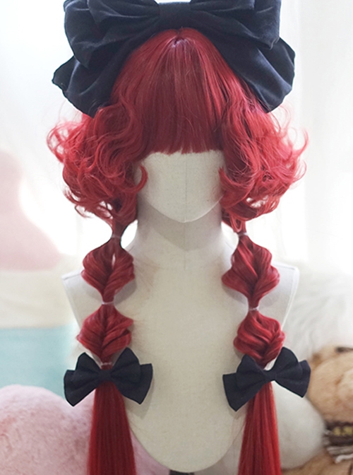 Sweet Lolita Multicolor Jellyfish Head Short Curly Hair Cute Air Bangs Wig