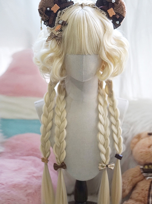Sweet Lolita Multicolor Jellyfish Head Short Curly Hair Cute Air Bangs Wig