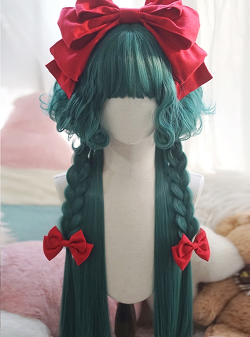 Sweet Lolita Multicolor Jellyfish Head Short Curly Hair Cute Air Bangs Wig