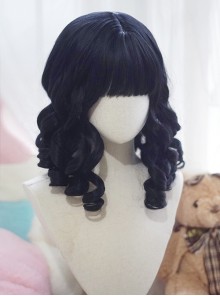 Vintage French Court Gorgeous Roman Roll Multicolor Short Curly Classic Lolita Wig